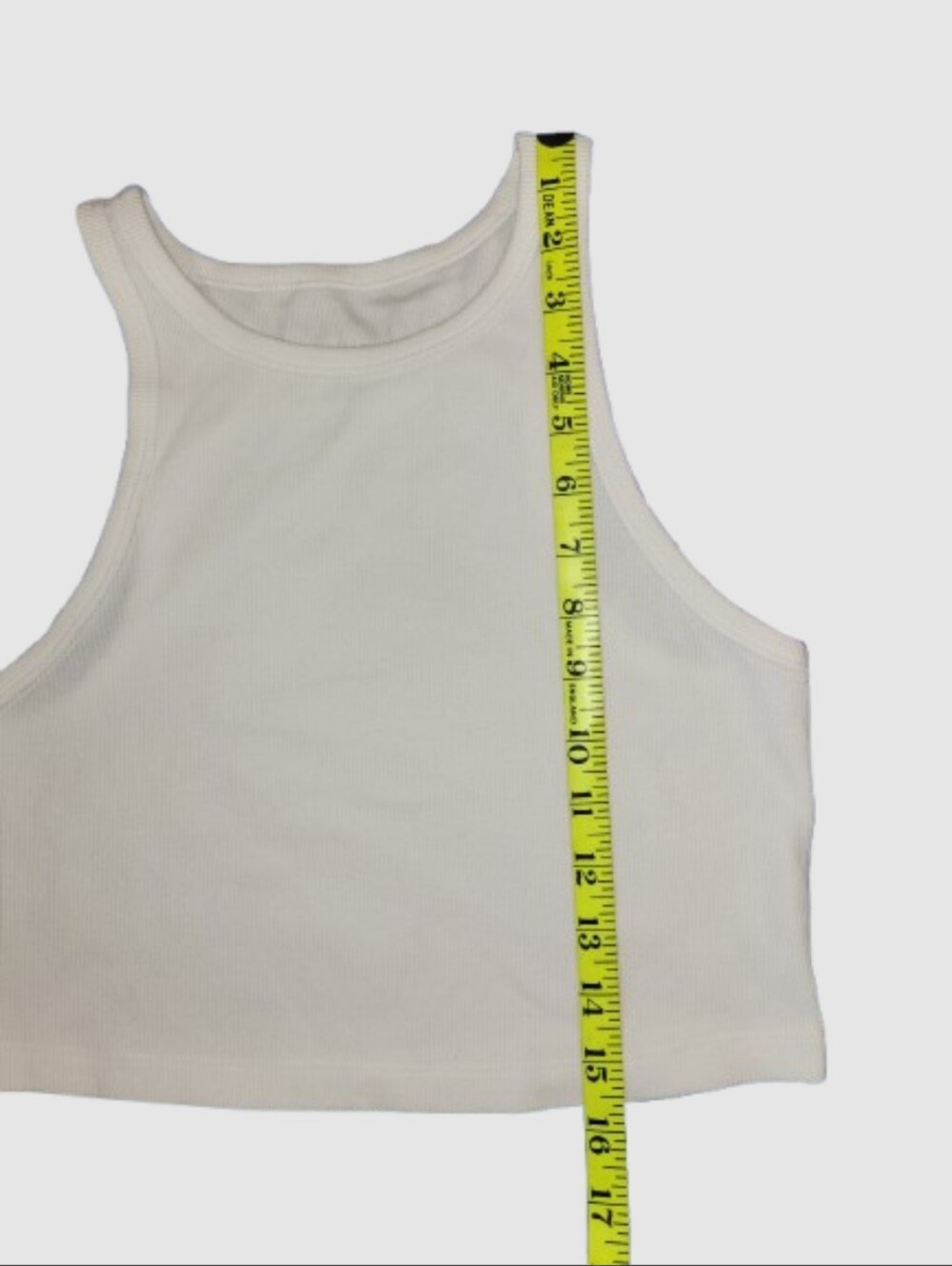 Set of 2 Wild Fable Rib Knit Cropped Racerback Tank Tops White and Salmon Large - Picture 11 of 14